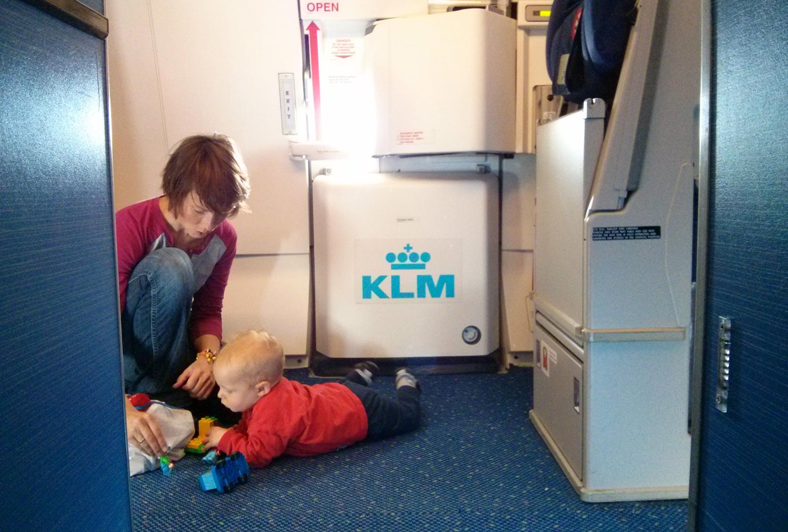 Playing on the floor, 11000ft up.