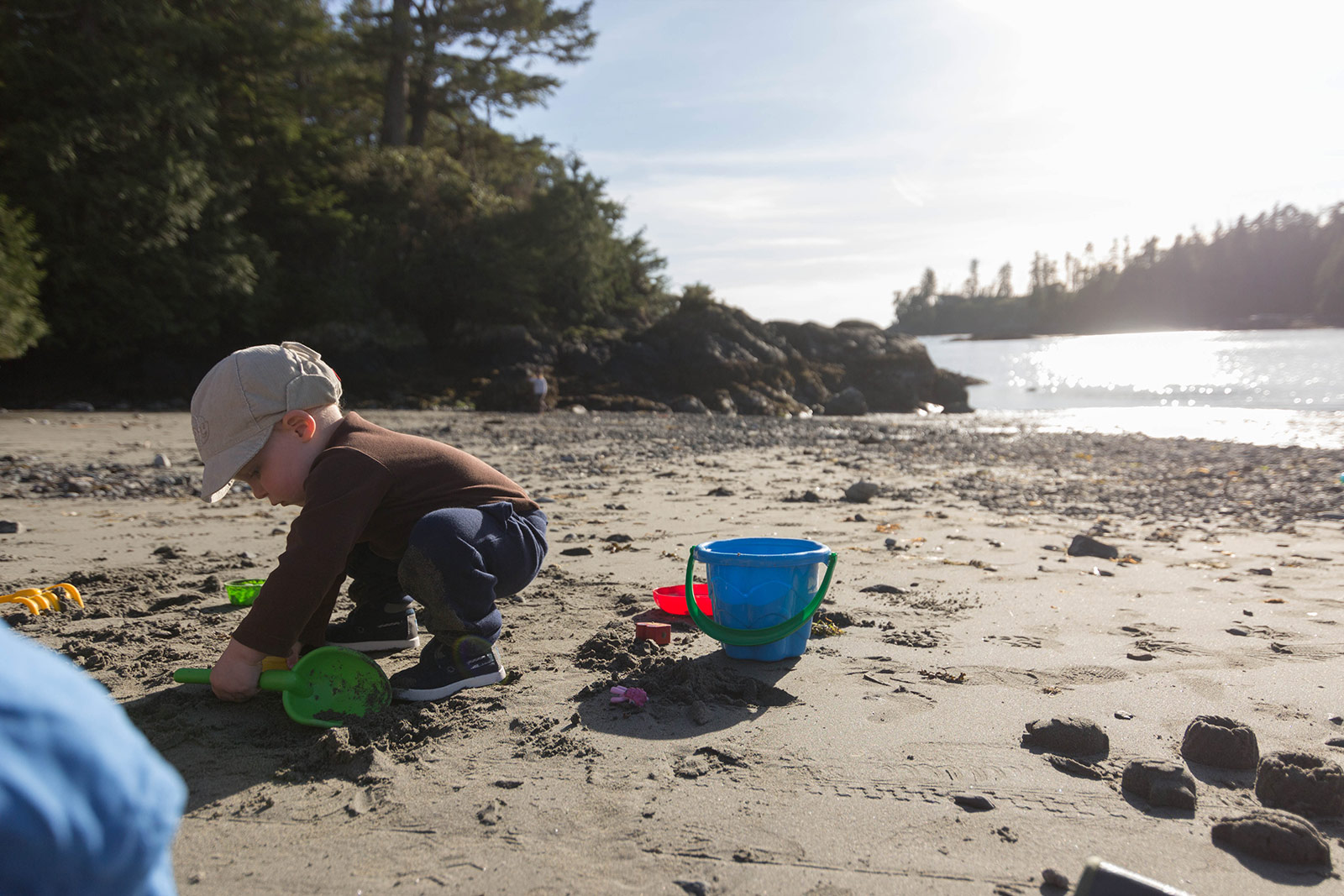 Albert playing in the sand