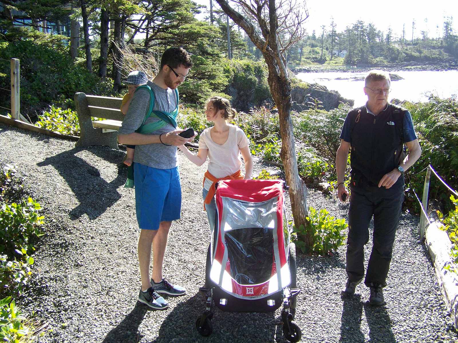 The family on the trail