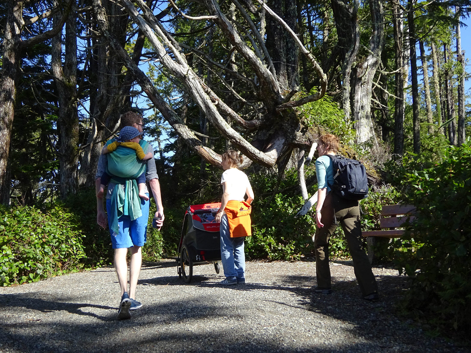 The family on the trail