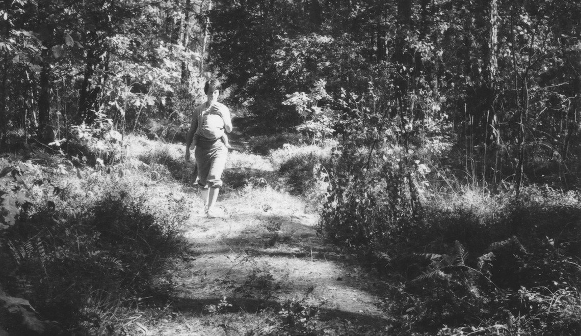 Agnieszka and Albert on a walk through Granica forest.