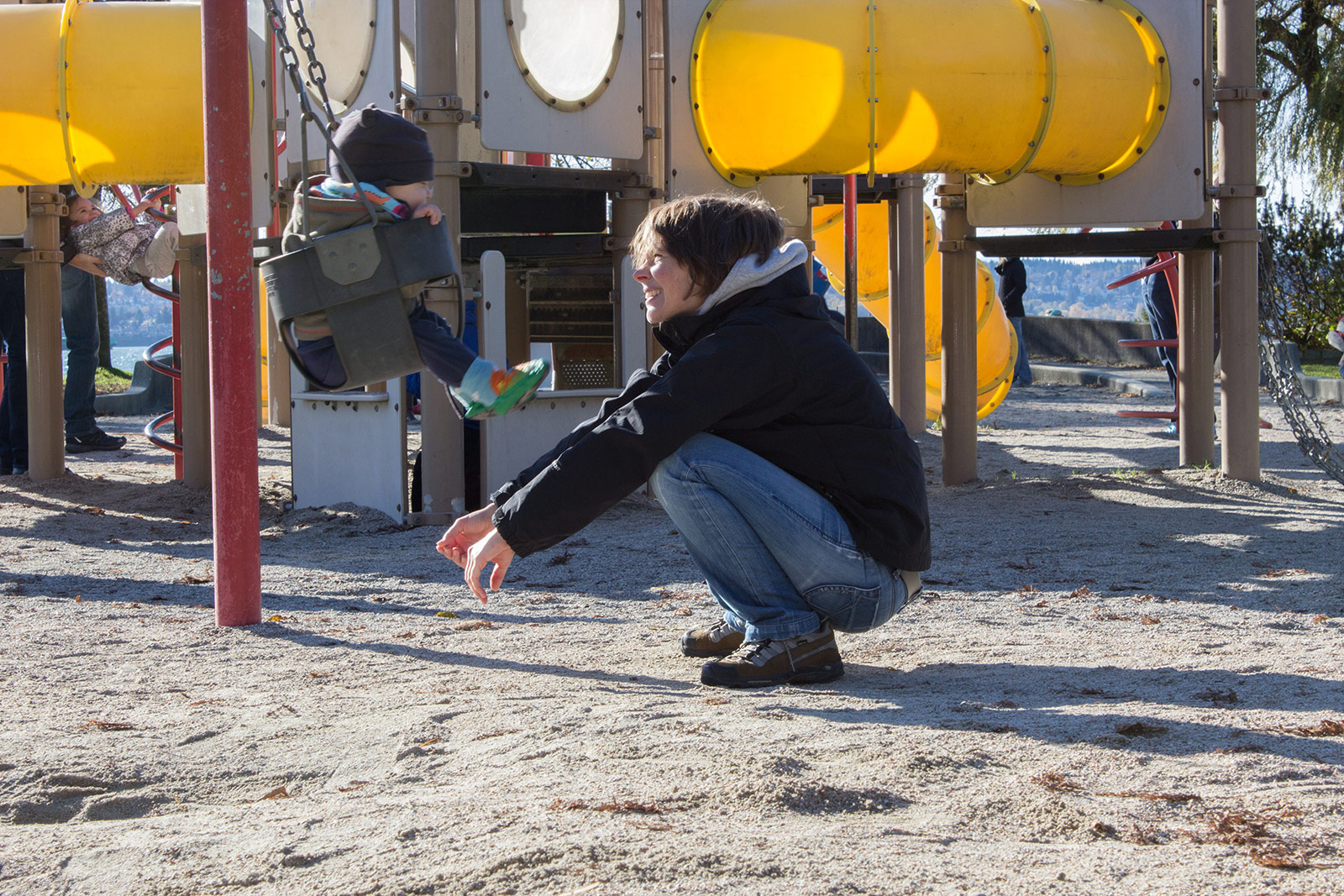 Gaga and Albert on the playground