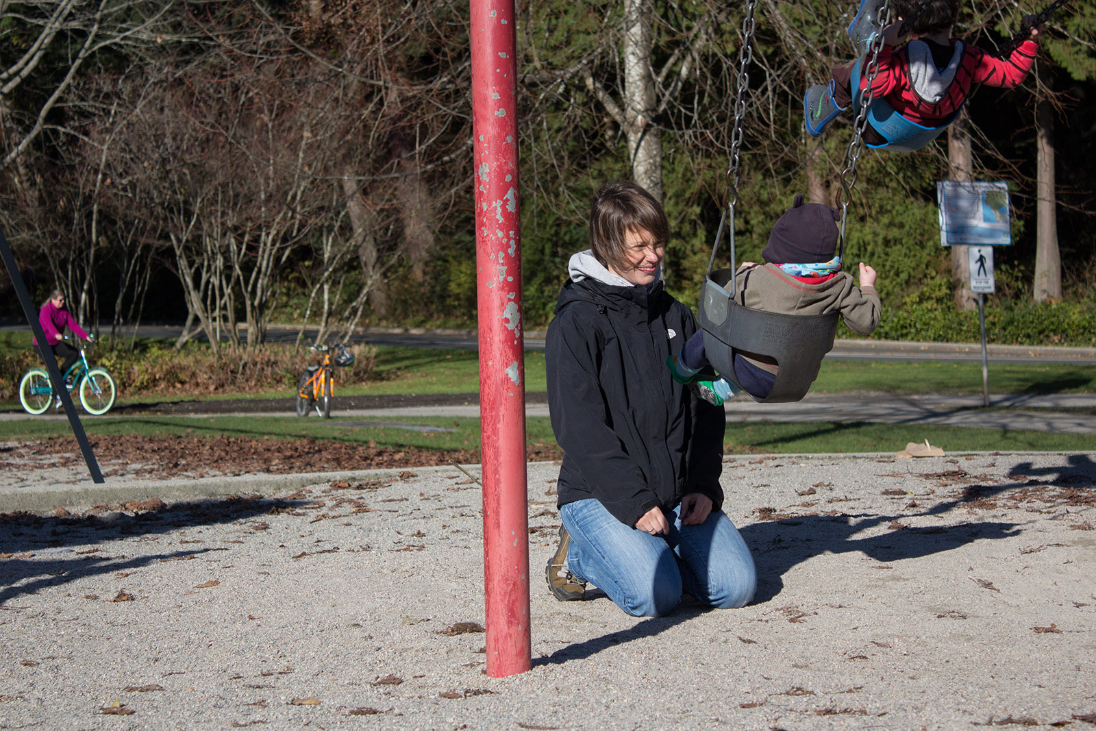 Gaga and Albert on the playground
