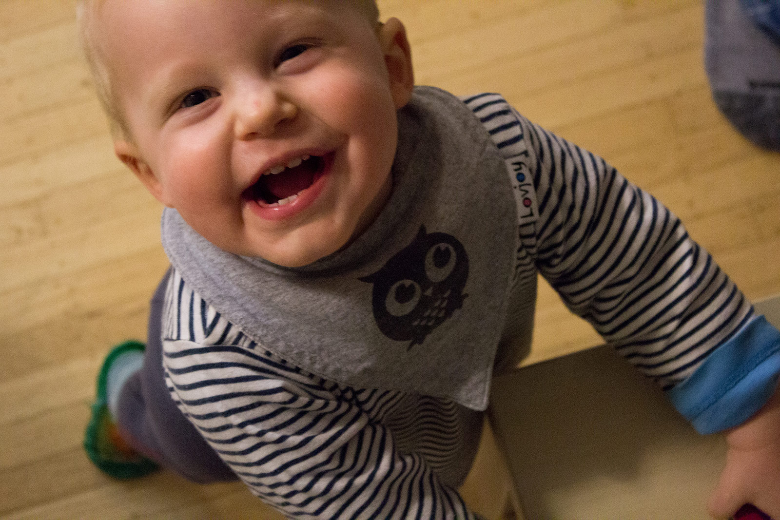 Albert being happy.