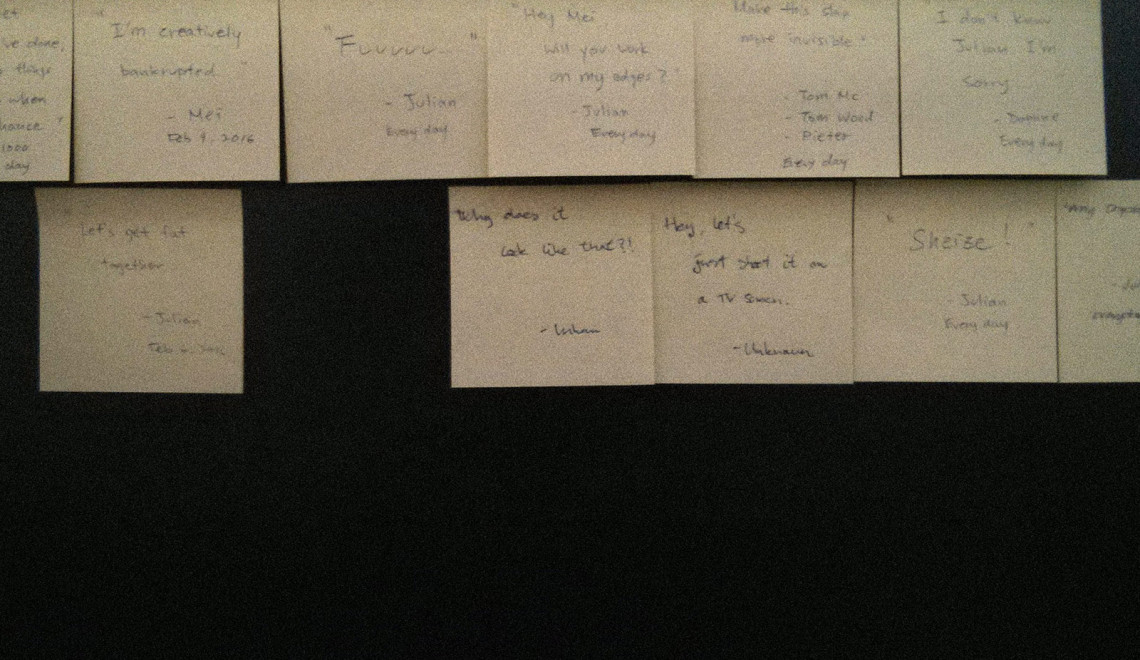 Post-it notes on my screen