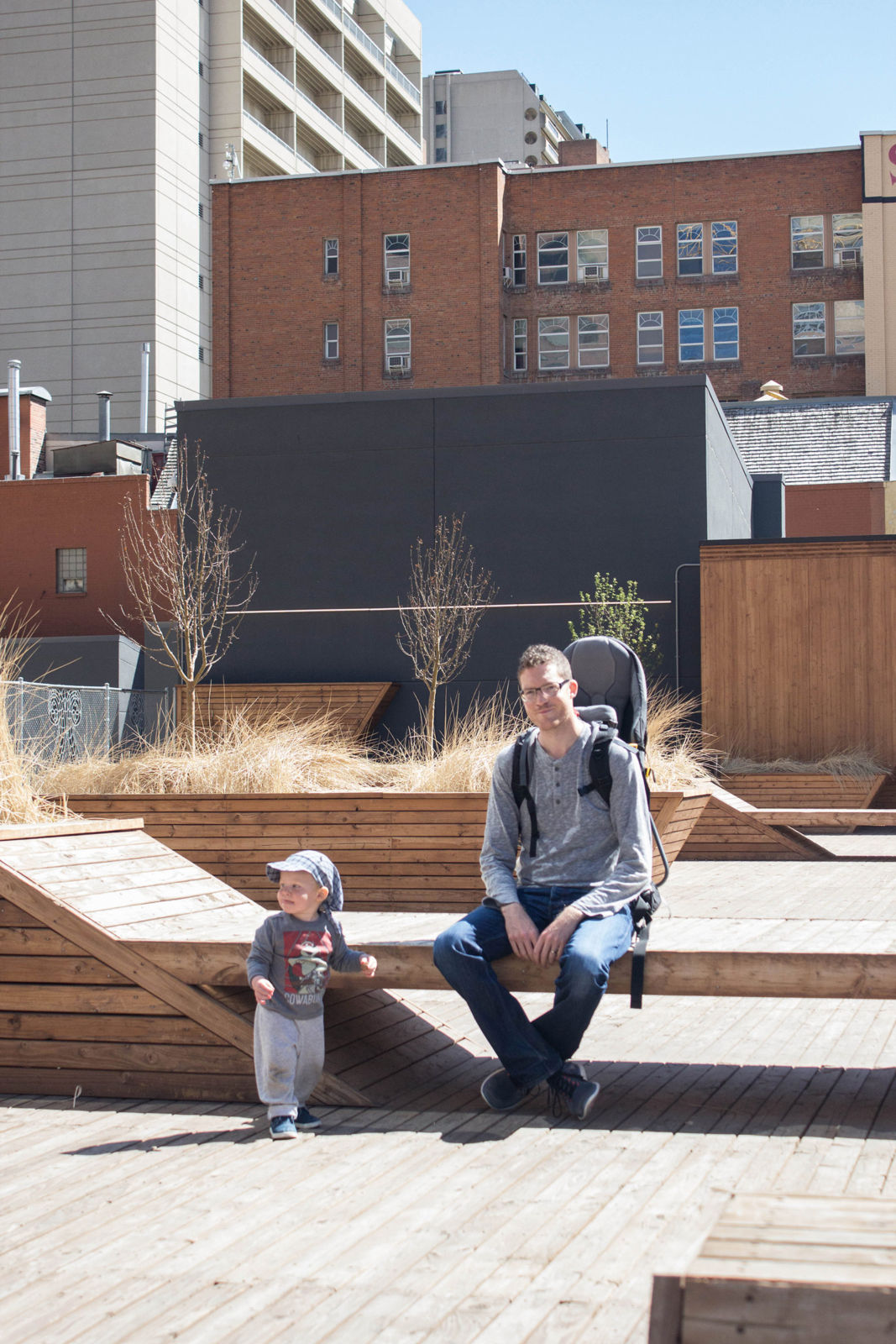 Albert and Julian in downtown Calgary