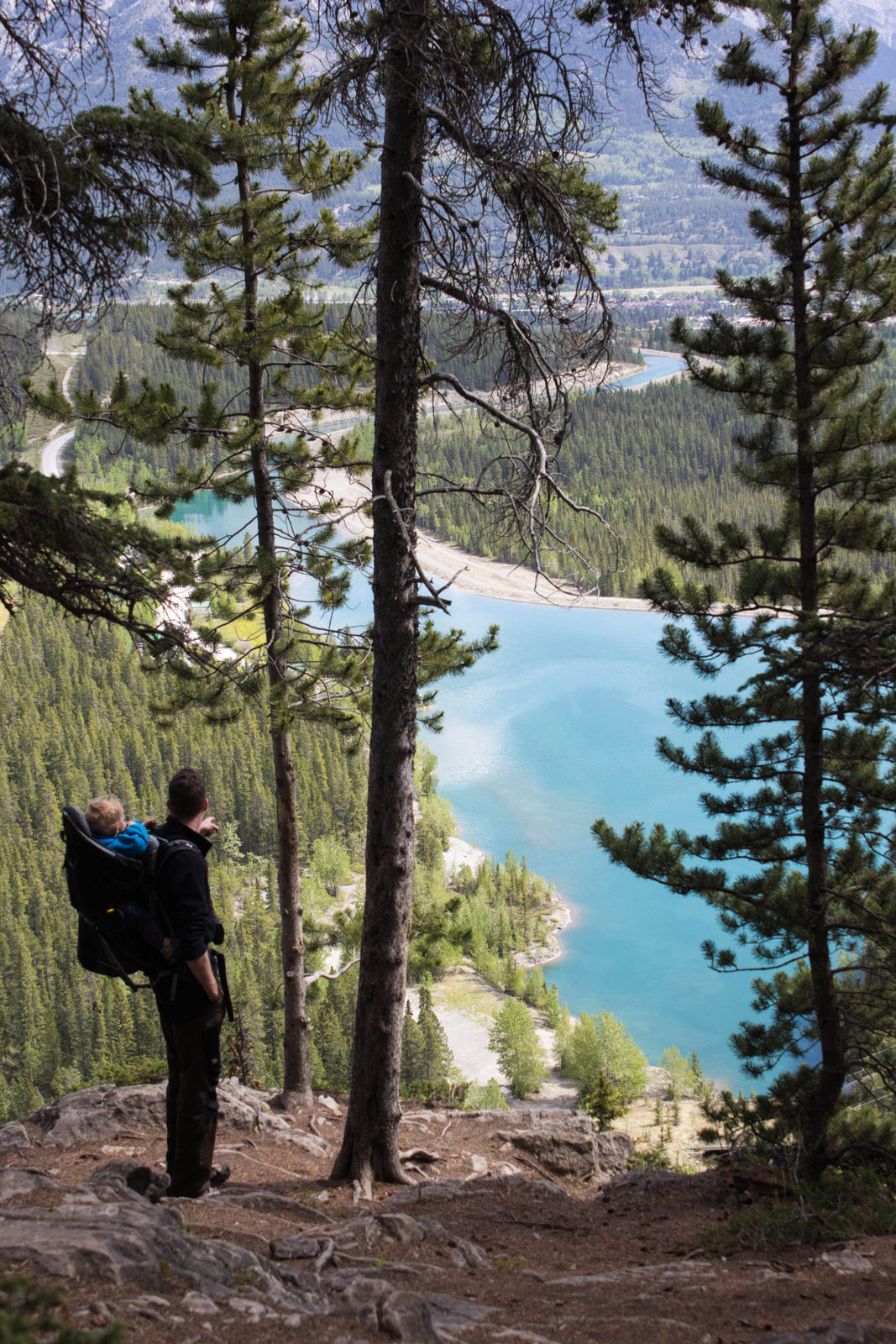 Julian and Albert looking into the pretty valley