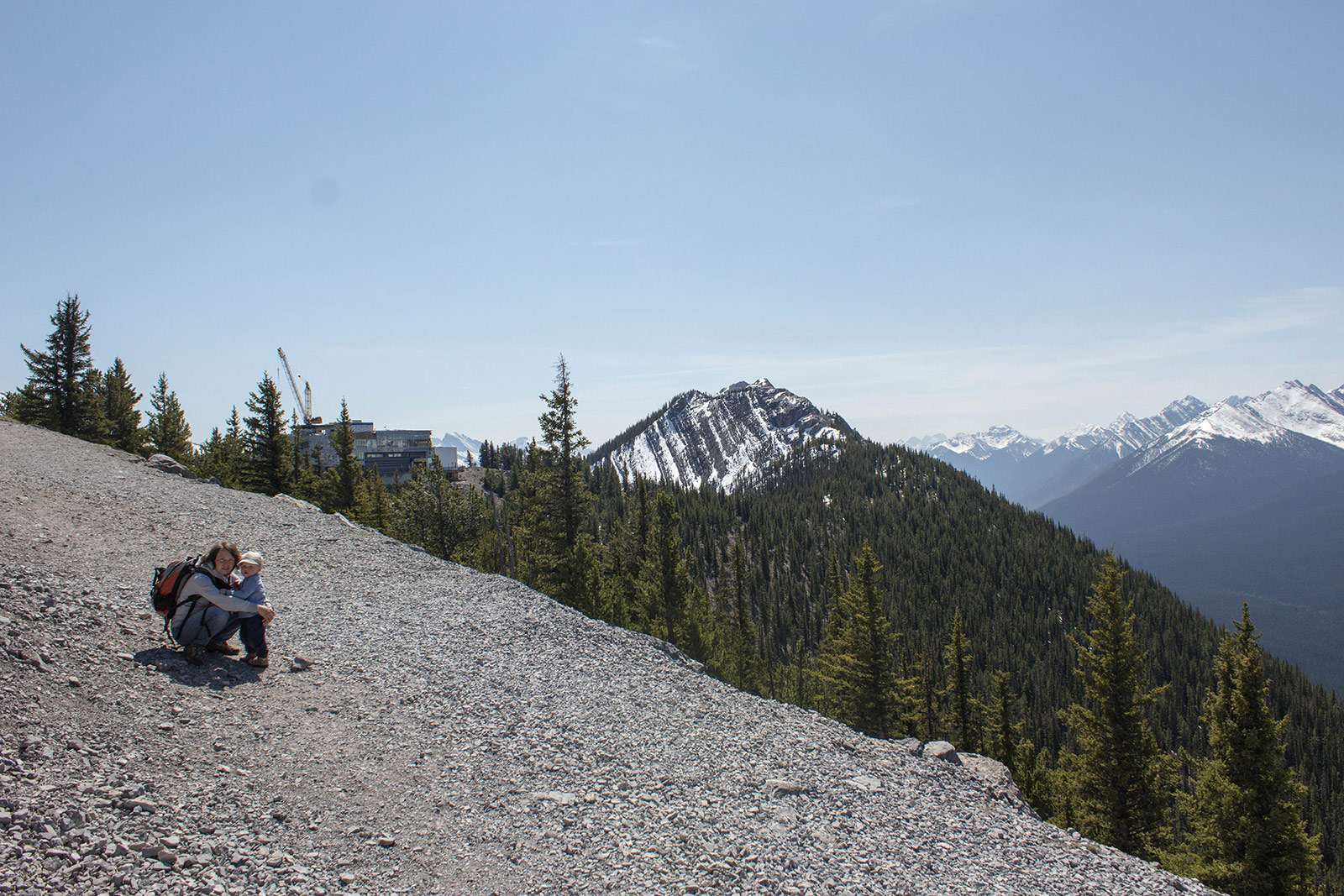 Gaga and Albert hanging out on Sulphur Mountain